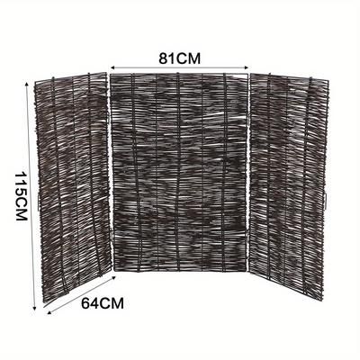 TEMU Livinganghome Single Wheelie Bin Storage Wicker Store Cover Garden Rubbish Dustbin Shed Screen