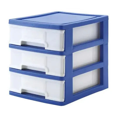 Desktop Drawer Storage Cabinet Office Stationery Storage Box Small Miscellaneous Storage Box with Three Drawers