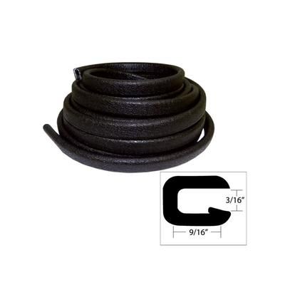 TACO Marine Flexible Vinyl Trim - 5/32" Opening x 9/16"W x 25'L - Black V30-1005B25-1