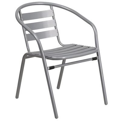 MoTak M106 Stackable Armchair - Silver Steel, Indoor/Outdoor