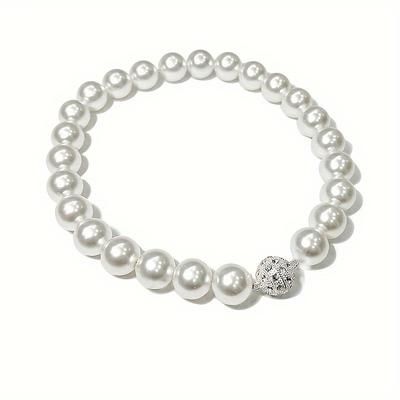 TEMU 1pcs Pearl Magnetic Tiebacks, Plastic Drapery Holdbacks With Sparkling Rhinestone Detail - No Tools Required Accessories
