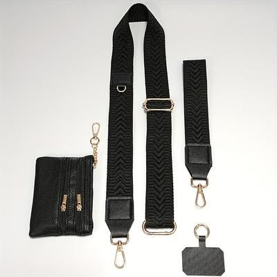 TEMU Adjustable-length Phone Crossbody Strap And Wrist Strap With Wallet, Phone Crossbody Strap With Zipper Wallet, Outdoor Durable Anti-lost Lanyard.