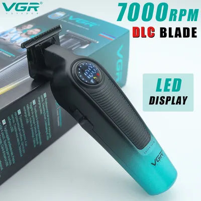 NEW VGR 996 Gradient Metal Body Hair Trimmer Men's Electric Hair Clipper LED Intelligent Digital Display Home Carving Pusher