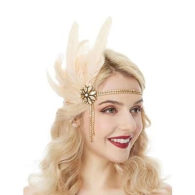 Anni 1920 Retrò Vintage Fascia Flapper Il grande Gatsby Piuma Retrò Glitter scintillanti Cristallo / Strass Costume Per donna Halloween Carnevale Mascherata Carnevale Mascherata Festival Adulti Altri