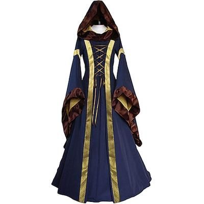 Medievale Rinascimento Abito da cocktail Abito da Ballo Vichingo Straniero Elfico Costume Per donna Celtico Fantasia Reale Halloween Carnevale Mascherata Feste LARP Fiera Rinascimentale Adulti Vestito
