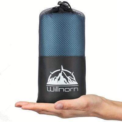 TEMU Lightweight Single Adult Sleeping Bag Liner & Travel Sheet - 2-in-1 Convertible With L-shaped Zipper, Breathable Polyester For Backpacking, Camping, Hotels, - Machine Washable, Pillow Pocket