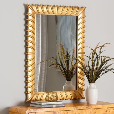 Baxton Studio Ygritte Antique Goldleaf Accent Wall Mirror by Baxton Studio in Antique Goldleaf (Size ONE SIZE)