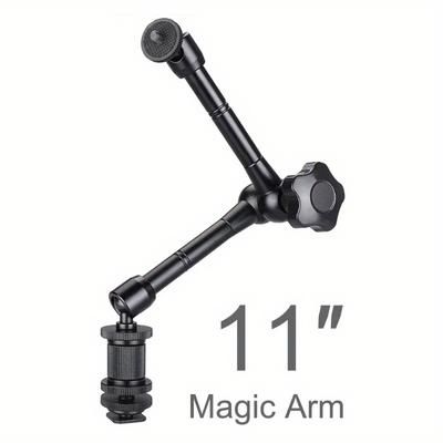 TEMU Adjustable Super Clamp With A Range Of 7 To 11 Inches, Designed For Mounting Led Lights, Lcd Screens, Video Cameras, And Dslr Cameras.