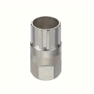 TEMU 1pc Durable Aluminum Alloy Bicycle Cassette Removal Tool - Freewheel Turner Wrench For Mountain & Road Bikes, Rotating Gear Disassembly Maintenance Socket With Directional Design