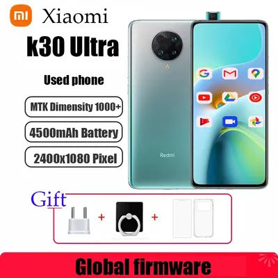 Xiaomi Redmi k30 Ultra smartphone 8GB 265GB full screen Tianguet 1000 6.67'' 64MP 4500mAh 33w 5G dual-mode used phone