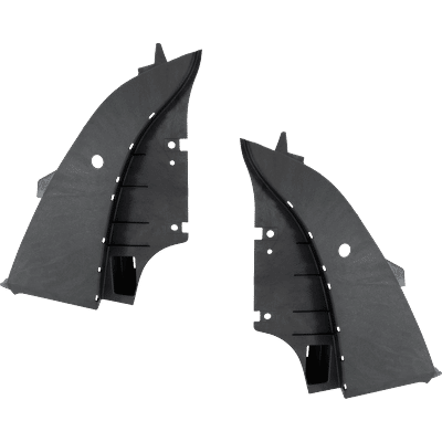 Replacement Bumper Filler Black, Front, Driver & Passenger Side, 1-year unlimited-mileage warranty SET-RC04030007Q