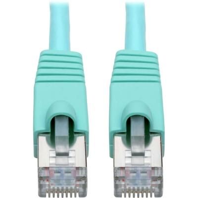 Tripp Lite By Eaton Cat6A Snagless Shielded Stp Patch Cable 10G, Poe, Aqua M/m 35 Ft - First End: 1 X Rj-45 Male Network - Second End: 1 X Rj-45 Male Network - 1.25 Gb/s - Patch Cable