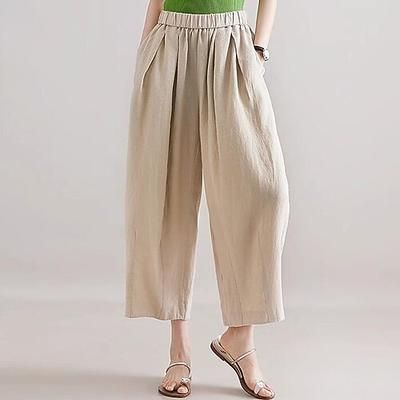Retrò Vintage Medievale Rinascimento Lunghezza alla caviglia Pantaloni Pantaloni a gamba larga Tinta unica Costume Per donna Vacanza Casual Quotidiano Adulti Pantaloni Primavera Estate
