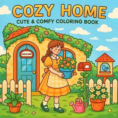 COZY HOME: Coloring Book for Adults Featuring Cute Cozy Daily Activities for Relaxation (Cozy Spaces Coloring)
