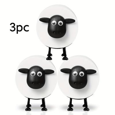 TEMU Adorable Sheep-shaped Toilet Paper Holder - Freestanding, Durable Plastic, Ideal For Bathrooms, Holds To 4.72 Inches In Diameter, Bathroom Decor| Design|sturdy Construction, Bathroom Decorations