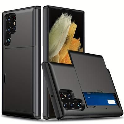TEMU Shockproof Hard Case With Card Slots For S25 Ultra S24 Ultra S23 Ultra