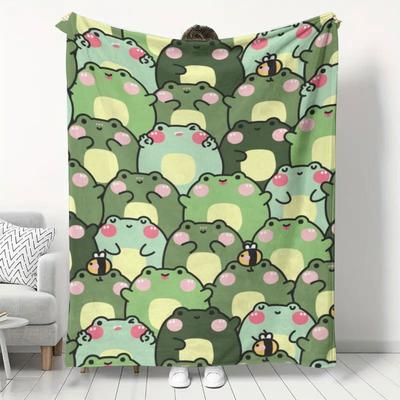 TEMU 1pc Contemporary Blanket - Hypoallergenic, For Sofa And Bed, Multipurpose Blanket