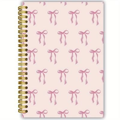 "TEMU Chic Spiral Notebook - 5.5x8.3", 50 Pages, Double-wire Binding, Smooth 80gsm Paper, Portable And Stylish, Ideal Gift For Women And Girls, Cute Notebook"