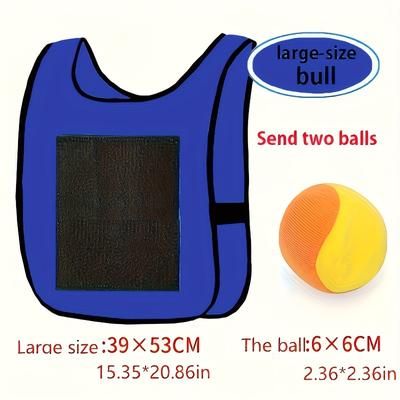 TEMU Family Fun Sticky Ball Game Set - Durable Nylon Material, Outdoor