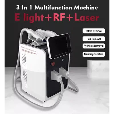 3-in-1 IPL Laser Hair Tattoo Removal Diode ND Yag Machine Portable for Home Clinic Use All Skin Types Quick Effect