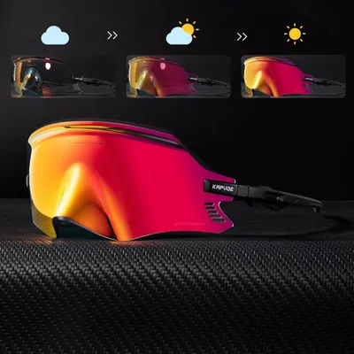 KAPOVE Photochromic Mountains Sports Road Cycling Sunglasses UV400 Cycling Eyewear Men Women Bicycle Riding Driving Glasses