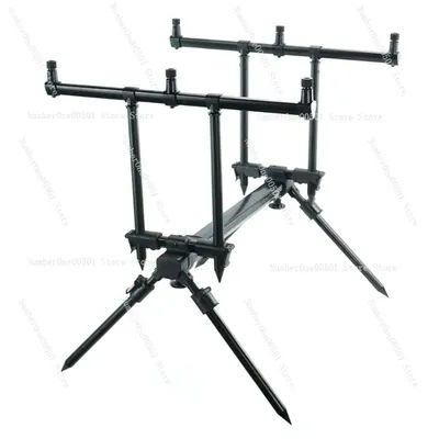 Aluminum Alloy Fast Folding Large Rod Bracket European Sea Rod Telescopic Three-head Warehouse Fishing Rod Bracket