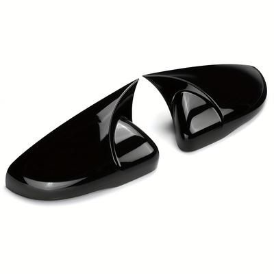 TEMU For Vw Golf Mk6 Gtd R Base 2009-2013 /carbon Fiber Look Horn Side Mirror Cover Caps Wing Rearview Mirror Caps