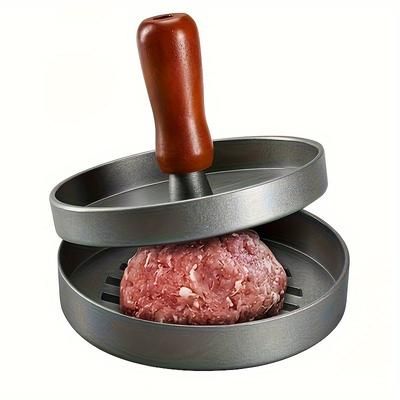 TEMU 1pc Premium Cast Iron Patty Maker With Handle - Grilling, Bbq, And Barbecue Cooking | Ideal For , Grills, And More | Durable & Easy To Clean