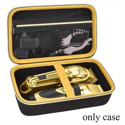 TEMU Hair Clipper Barber Case, Trimmer Travel Storage Organizer Bag For T Finisher Liner, Comb Cutting Guide, Clipper Blade Oil, Cleaning Brush And Other Grooming Kit (