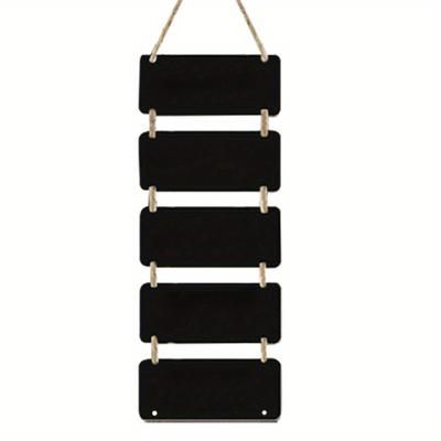 TEMU 5 Double Sided Hanging Chalkboard Signs Wooden Erasable Message Boards, Rustic Chalkboard Hanging Signs With Hanging Rope For Wedding Bar Wall