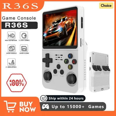 R36s new handheld game console open source Linux 3.5-inch IPS screen handheld 128GB video player Xmas Gift