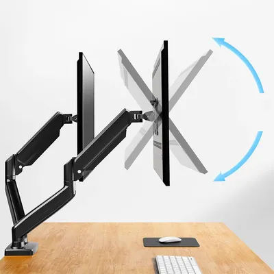 Dual Monitor Stand Holds Up To 19.8lbs Monitor Desk Mount Expandable Display Bracket for 13 To 32
