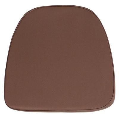 Flash Furniture BH-BRN-GG 16" Chair Cushion w/ Hook & Loop Fasteners - 1 3/4" Thick, Polyester, Brown, 1.75 in
