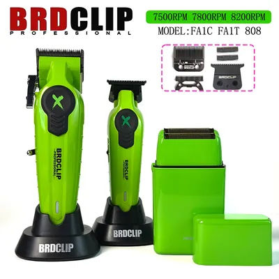 Professional BRDCLIP Barber Set FA1C FA1T 808 FA1R 7500RPM Hair Clipper Electric Shaver Trimmer Hair Finish Machine DLC Blade Ba
