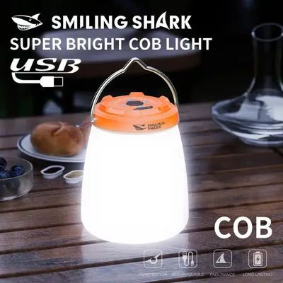 Rechargeable LED Camping Lantern With Hook Waterproof Tent Light Night Emergency Light Portable Outdoor Camping Light
