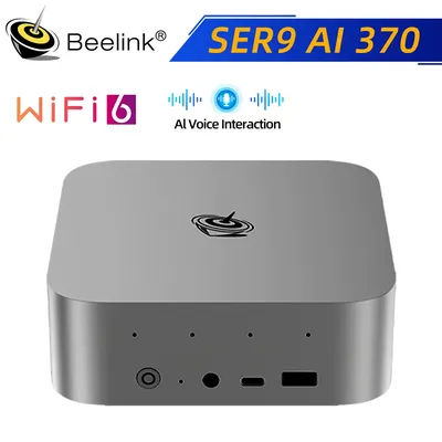 Beelink SER9 Pro Windows 11 Ryzen AI9 HX370 Powerful AI PC 32G 64G DDR5 1T 2T NVME Mini GamingPC PCIe4.0 Desktop Computer 8745HS