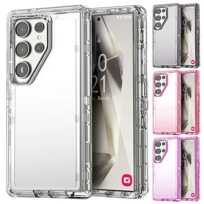 Heavy Duty Transparent Bumper Shockproof Otterbox Case for Samsung Galaxy S25 Ultra S23 S20 S22 S21