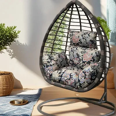 Hamac oeuf chaise coussins extérieur étanche oeuf chaise coussin pour Patio balcon hamac chaise épaisse en osier suspendu chaise Pad