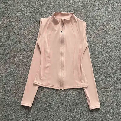 New autumn sports fitness jacket for women tight-fitting, slim, quick-drying, breathable, stand-up collar cardigan, long-sleeved