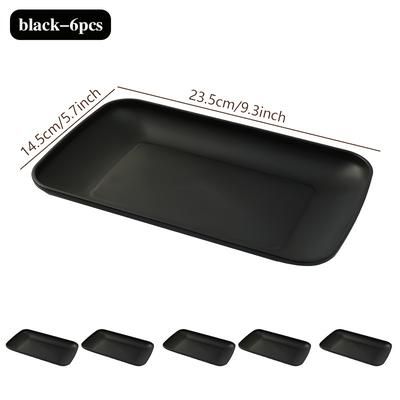 TEMU 6pcs Dinner Plates Are Used For Household Containers, A Of Colors With More , Can Be Used In Restaurants And Dessert Shops, A Wide Range Of Uses, Large Capacity Integrated Molding For