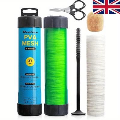 TEMU 5m Pva Mesh Kit With Scissors 18mm 25mm 37mm 44mm Pva Wide Mesh Carp Fishing