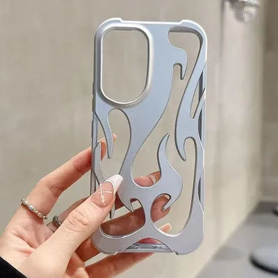 For Samsung Galaxy S25 Ultra S24 Plus S23 S22 Case Fashion Hollowed Fire Flame Cover For A16 A26 A36