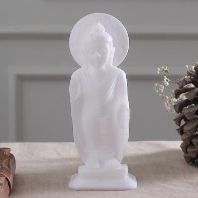 'Buddha-Themed White Marble Sculpture from India'