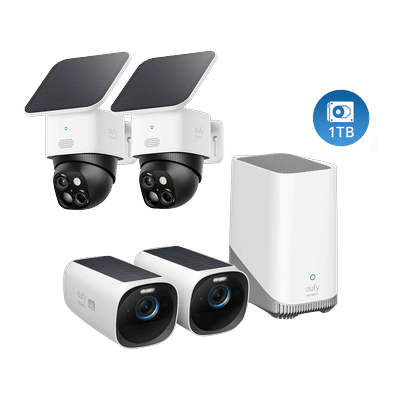 eufyCam S330 (eufyCam 3) + SoloCam S340 (2-Pack) + 1 TB Hard Drive Cam3+SoloCam S340*2+1TB