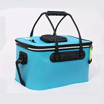 TEMU High Quality Eva Fishing Bucket - Foldable Portable Live Fish Container, Suitable For Storing Live Bait And Baits, Fishing, Camping & Hunting
