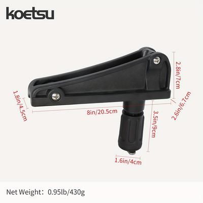 TEMU Koetsu , Universal, Black, Pa (polyamide, Nylon), For Kayak, Canoe, Fishing Boat, Side Deck Installation, With Anchor Roller System