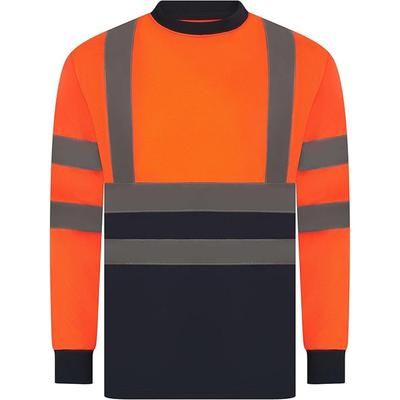 TEMU Label Apparel Hi Vis Long Sleeve Mens Tshirts - Men's High Visibility Reflective Tape Work Breathable Lightweight Workwear Shirt For Men
