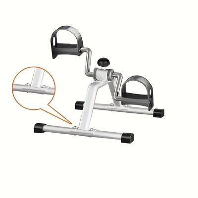 TEMU White Iron Step Platform Bike - Manual, No-power Needed, Ideal For Home Rehab & Indoor Fitness, Adult-specific Health Equipment, Step- For A Healthy Lifestyle, Without Battery