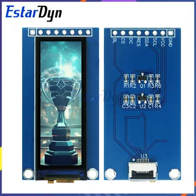 1.68-inch TFT LCD screen, NV3007 small screen, 142*428 long strip screen, LCD full view angle, SPI color screen