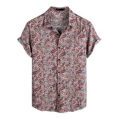 Retrò Vintage Boho Anni '70 Camicia Camicie hawaiane Hippie Paisley Costume Per uomo Halloween Carnevale Festival Musicale Vacanza al Mare Festa a tema retrò Adulti Camicia